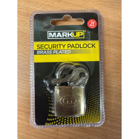 MARKUP 25MM BRASS COATED PADLOCK