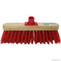 MARKSMAN 12"(30CM) STIFF RED PVC BROOM HEAD - VARNISHED