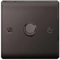 BG Nexus Metal Black Nickel Dimmer Switch Halogen/LED