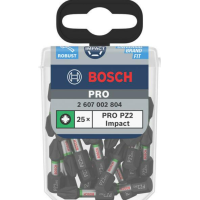 BOSCH 25PC X 25MM PZ2 IMPACT BITS TIC TAC BOX