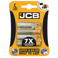 JCB 2 PACK C SUPER ALKALINE BATTERIES 1.5V