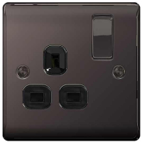 BG Nexus Metal Black Nickel Single Socket Black Insert