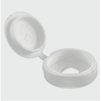TIMCO SMALL HINGED SCREW CAPS- WHITE - PACK 100