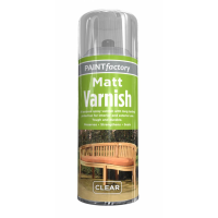 PAINT FACTORY CLEAR MATT VARNISH SPRAY 400ML