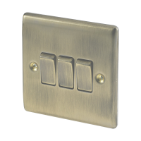 BG Nexus Antique Brass Light Switch 3G 2W Switch 10A
