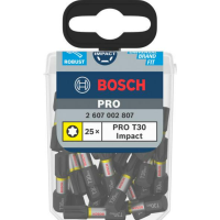 BOSCH 25PC X 25MM T30 IMPACT BITS TIC TAC BOX