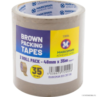 MARKSMAN 2PC BROWN 2" X 35M PACKING TAPE