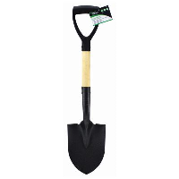 BLACKSPUR ROUND HEAD MICRO SHOVEL WITH WOODEN HANDLE
