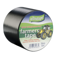 ULTRATAPE BLACK FARMERS PVC TAPE 75MM X 20M