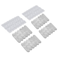 AMTECH 40PC TRANSPARENT SELF-ADH. HANDY HOOK SET