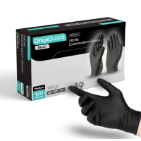 ONYXGUARD BLACK NITRILE GLOVES (100PK)- EXTRA SMALL