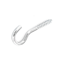 SECURIT SCREW HOOKS ZINC PLATED - 55MM (4)