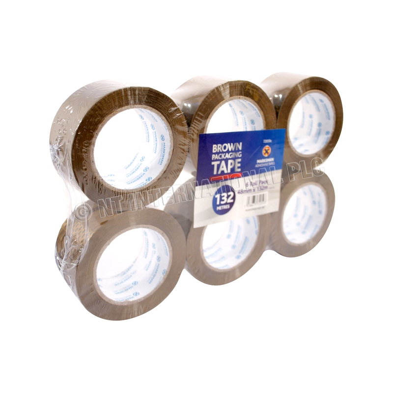 MARKSMAN 2" (48MM) X 132M BROWN PARCEL TAPE Mark up Wholesale
