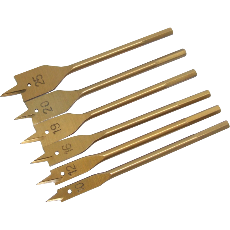 RECKTO 6PC FLAT WOOD DRILL BIT SET Mark up Wholesale
