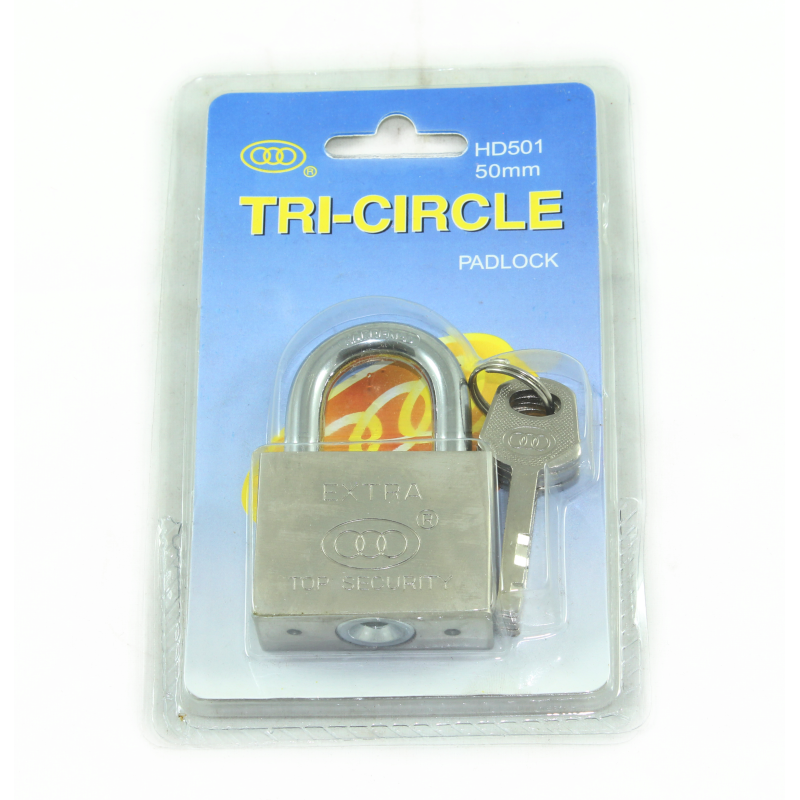 MARKUP 50MM TRI-CIRCLE SQUARE PADLOCK | Mark up Wholesale