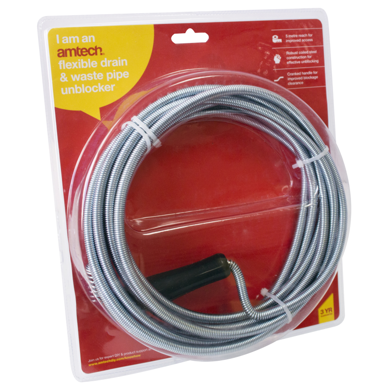 AMTECH FLEXIBLE DRAIN & WASTE PIPE UNBLOCKER Mark up Wholesale