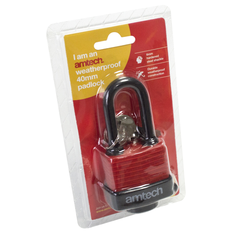 AMTECH 40MM LONG SHACKLE WEATHERPROOF PADLOCK Mark up Wholesale