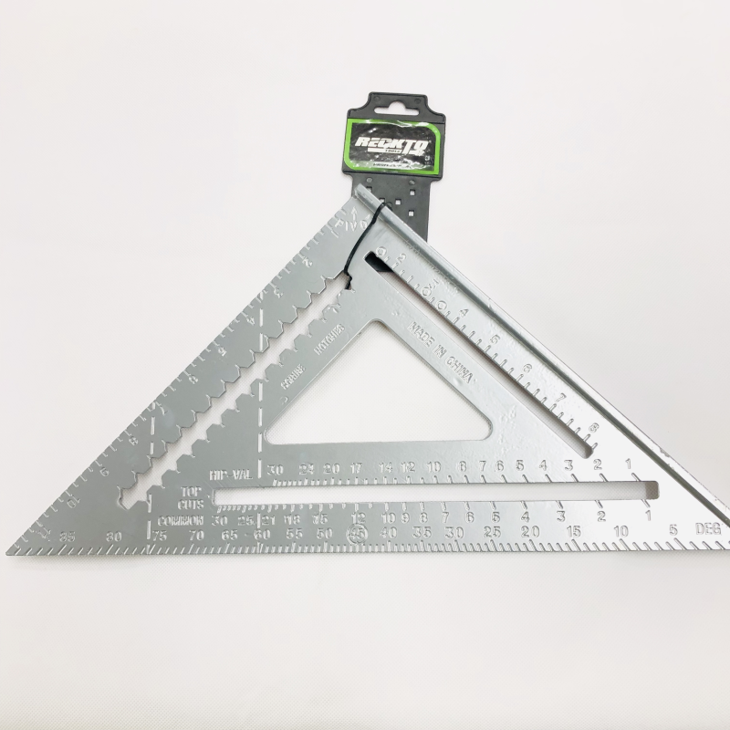 Toolzone 12 Inch 300mm Aluminium Set Square - Roofing Rafter Tri Square - KDPWW206