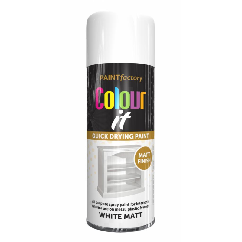 Paint Factory 400Ml M/Purpose Spray Paint White Matt Mark up Wholesale